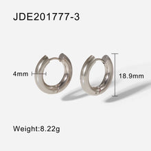 simple 18k gold-plated stainless steel jewelry gold and silver hoop earrings jewelry