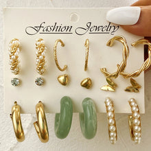 1 Set Vintage Style C Shape Alloy Earrings