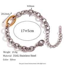 Jewelry Vintage Style Classic Style Oval 304 Stainless Steel 18K Gold Plated Plating Bracelets Necklace