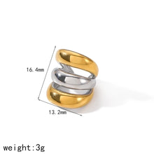 1 Piece Simple Style Classic Style C Shape Solid Color Polishing Plating 304 Stainless Steel 18K Gold Plated Ear Cuffs