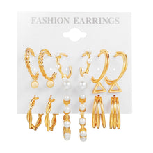 1 Set Vintage Style C Shape Alloy Earrings