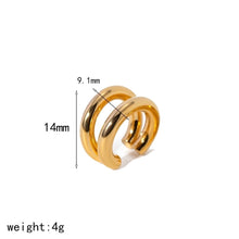 1 Piece Simple Style Classic Style C Shape Solid Color Polishing Plating 304 Stainless Steel 18K Gold Plated Ear Cuffs