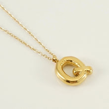 Personalized 18K Gold Plated New Style Smooth Bubble Letter Necklace