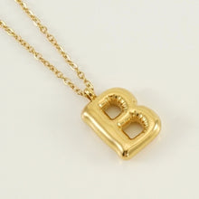 Personalized 18K Gold Plated New Style Smooth Bubble Letter Necklace