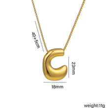 Jewelry Hip-Hop Simple Style Letter Titanium Steel 18K Gold Plated Plating Pendant Necklace