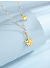 18k Gold Plated Zircon Chain Inlay Star Pendant Necklace for Women