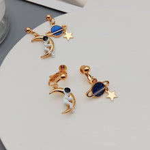 fashion astronaut moon alloy plating women's drop earrings 1 pair