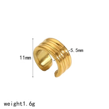 1 Piece Simple Style Classic Style C Shape Solid Color Polishing Plating 304 Stainless Steel 18K Gold Plated Ear Cuffs