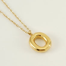 Personalized 18K Gold Plated New Style Smooth Bubble Letter Necklace