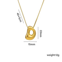 Jewelry Hip-Hop Simple Style Letter Titanium Steel 18K Gold Plated Plating Pendant Necklace