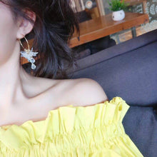 jewelry 1 pair exaggerated flower alloy drop earrings