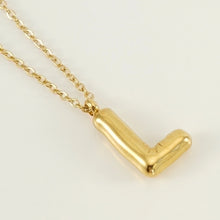 Personalized 18K Gold Plated New Style Smooth Bubble Letter Necklace