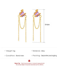 ins style sweet geometric alloy plating inlay zircon 14k gold plated women's ear studs