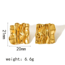 1 Pair Simple Style Quadrilateral Circle Heart Shape Polishing Plating 304 Stainless Steel 18K Gold Plated Ear Studs