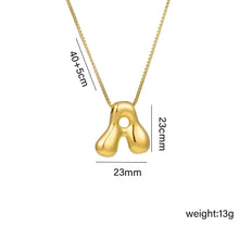 Jewelry Hip-Hop Simple Style Letter Titanium Steel 18K Gold Plated Plating Pendant Necklace