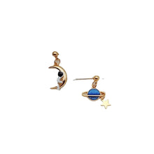 fashion astronaut moon alloy plating women's drop earrings 1 pair