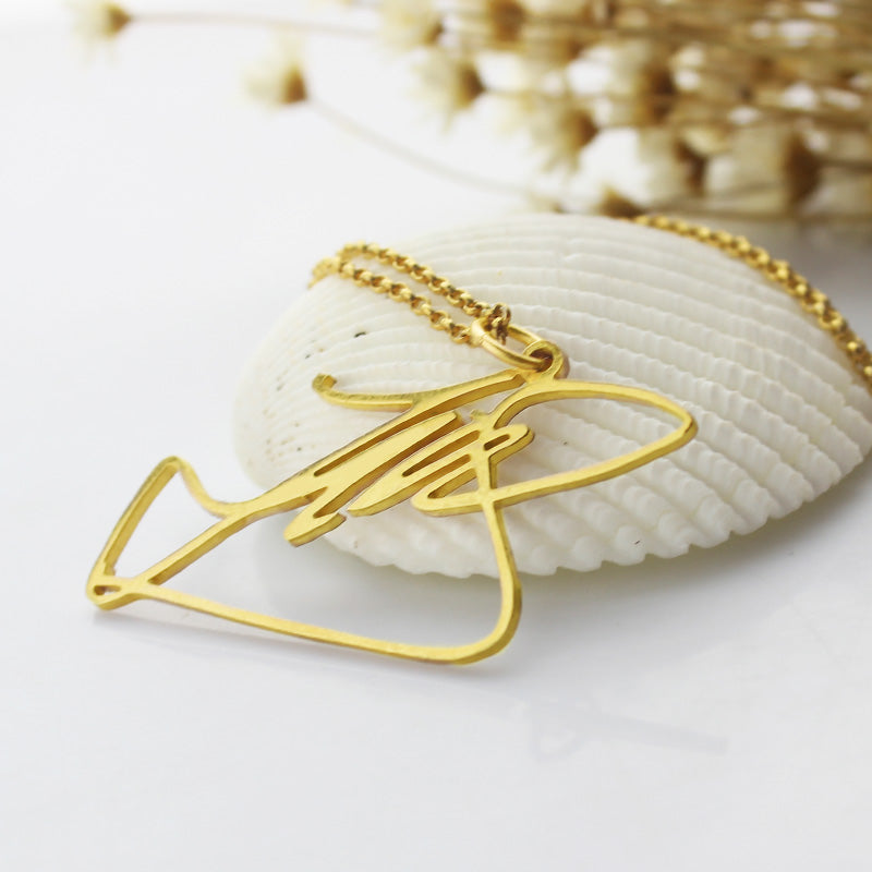 Custom DIY Necklace with Your Own Signature Gold Plated Silver Jewelry Treasures